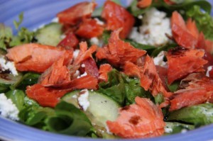 Salad with Bistro Blends Oils Salad with Salmon with Bistro Blends Oils