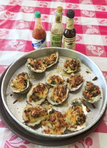 Boss Gooda Gooda Flame Broiled Oysters Topped with Caramelized Onions