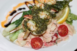 Briny shrimp in pesto Briny shrimp in pesto from Truffle Pigs