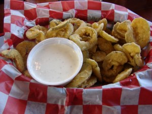 Tacky Jacks fried pickles Basket of fried Pickles from Tacky Jacks