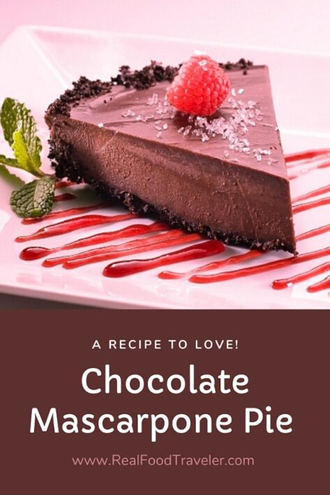 Pin this recipe for Chocolate Mascarpone Pie to Pinterest.