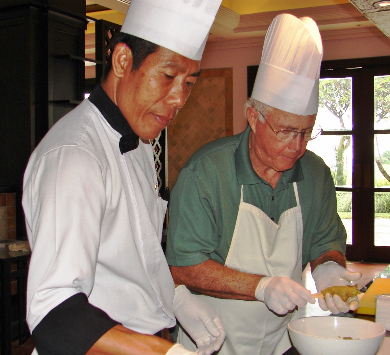John Scott forming satays John Scott forming Satays, Bali