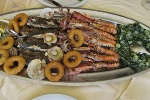 The eating is good in Croatia like this seafood platter illustrates. Seafood platter from Croatia