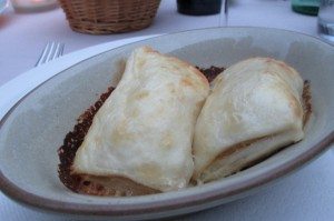 Croatia is famous for stuckli, a blintz-like pastry. Stuckli, a blintz-like pastry, in a dish