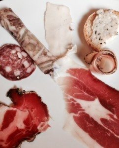 The heritage pigs yield delightful porcine platters like this one. Porcine platters