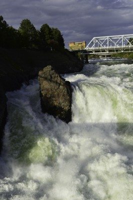 Rapids at Spokane, WA Tourists are discovering Spokane's beauty.