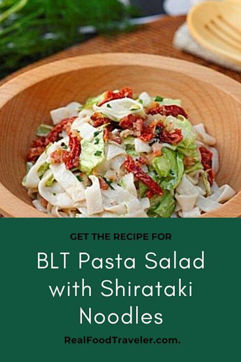 BLT Pasta Salad with Shirataki Noodles.
