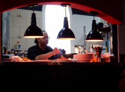 Chef Carols ably heads the kitchen at Blondie's.