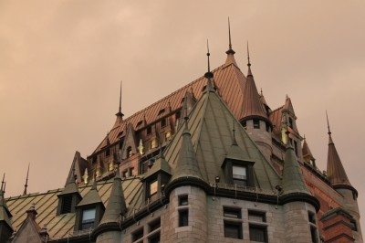 The many turrets on the hotel lend to the castle feeling.