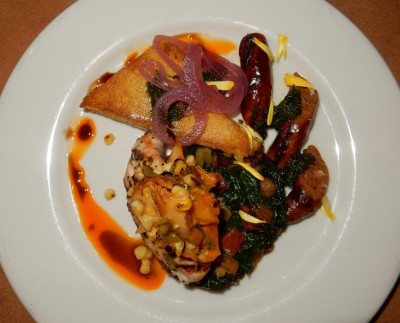 The Salmon et Marguez, one of the dinner specials, tasted better and better with every bite.