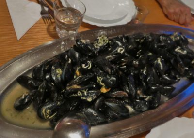These fresh mussels were so delicious we couldn't stop eating them.