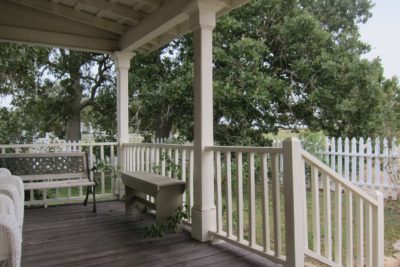 The porch of my 1869 house was perfect for enjoying a morning cup of coffee.