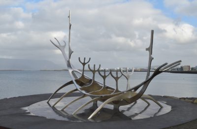 This modern Icelandic Viking sculpture captures the rugged and enduring spirit of the people.