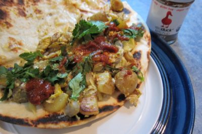 Red Duck Curry Ketchup gave this egg and potato breakfast burrito just the right lift.
