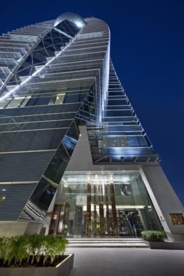 Okura Prestige features dramatic design.