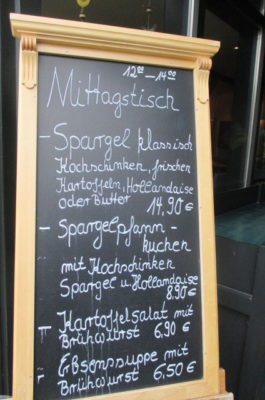 spargel menu germany