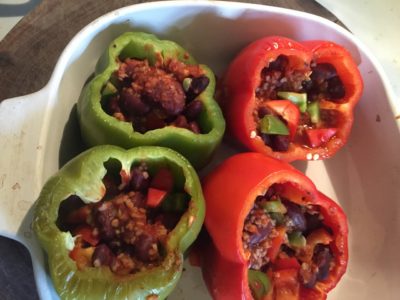 Cajun stuffed bell peppers