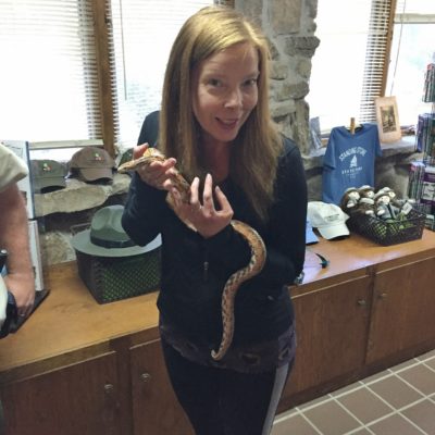 Teresa and cornsnake