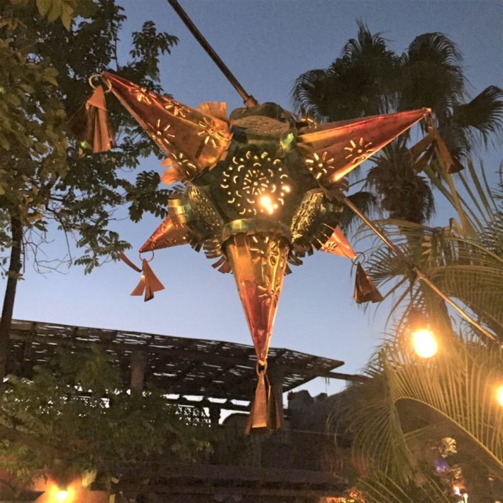 mi casa patio with star shaped lantern in San Jose del Cabo