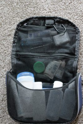 Toilettree bag interior, an example of great gifts for travelers.