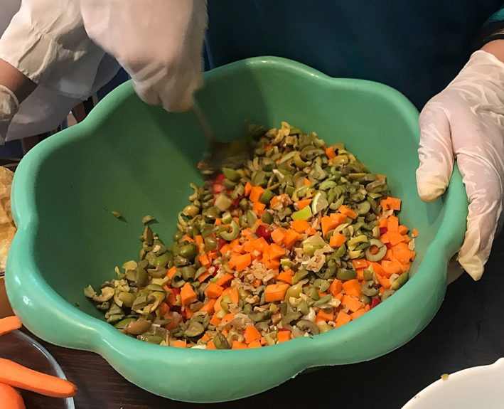 Recipe for olive salad learned on the olive trail in Jordan.
