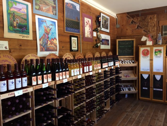 Tasting room at Carlson Vineyards in Colorado wine country