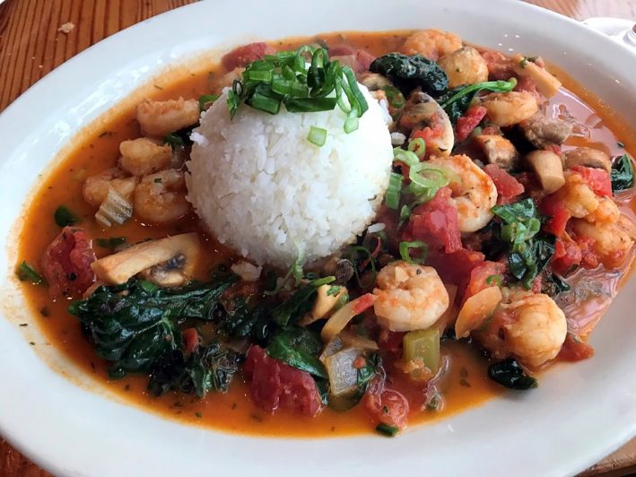 Louisiana gulf shrimp creole at Acadia Bistro in Portland, Oregon.