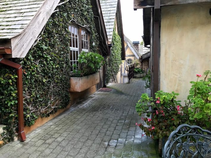 Shops and cafes are hidden down charming pathways in Carmel-by-the-Sea.
