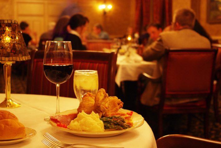 Fried Chicken is part of a big meal at the Beaumont Inn in Kentucky.