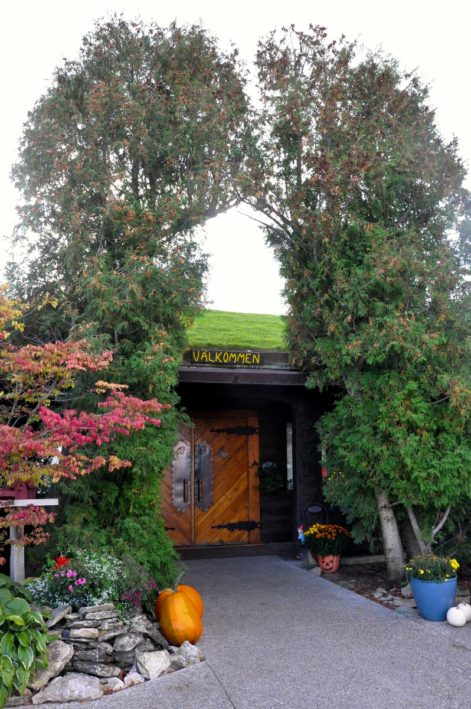 Beer garten next to Al Johnson's Swedish restaurant.