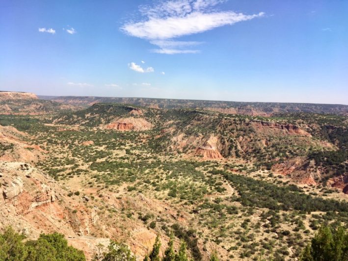 Taking in the beautiful view from the Visitors Center is one of the best things to do in Palo Duro Canyon.
