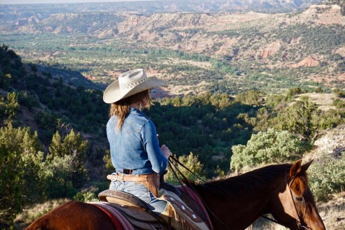 Riding with a guide from Cowgirls and Cowboys in the West is one of the Things to Do in Palo Duro Canyon.