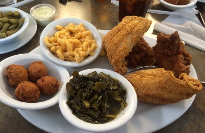 Food from Chez Soul along with Fairfield California wineries