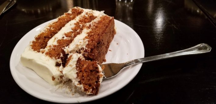 Southern Utah - homemade carrot cake at Eagle Point's restaurant.