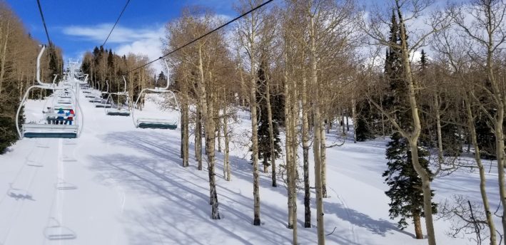 Southern Utah - ski lifts at Eagle Point.