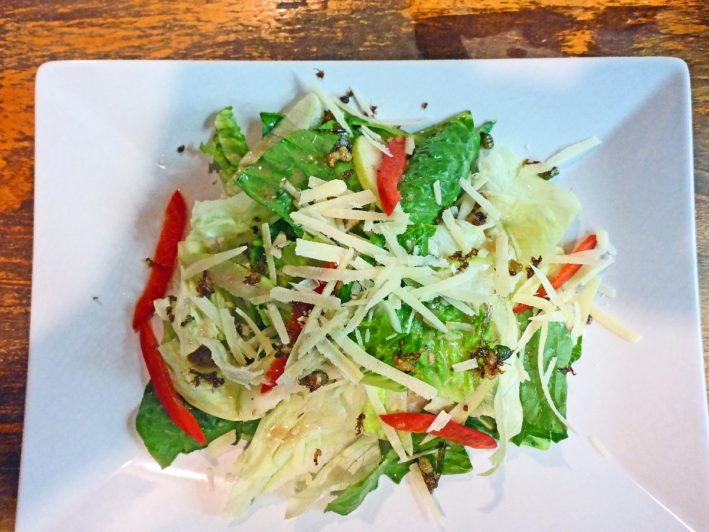 Eating bugs in Cambodia - an Ant Salad at the Bugs Cafe