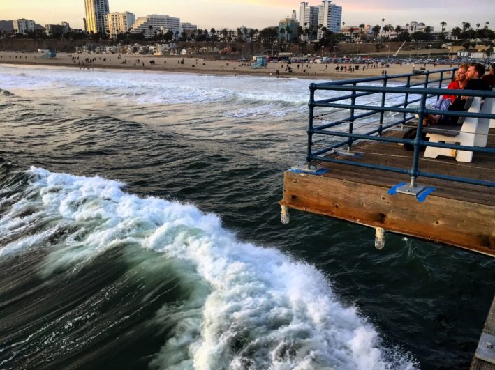 Visit the Santa Monica Pier when in LA even without a car.