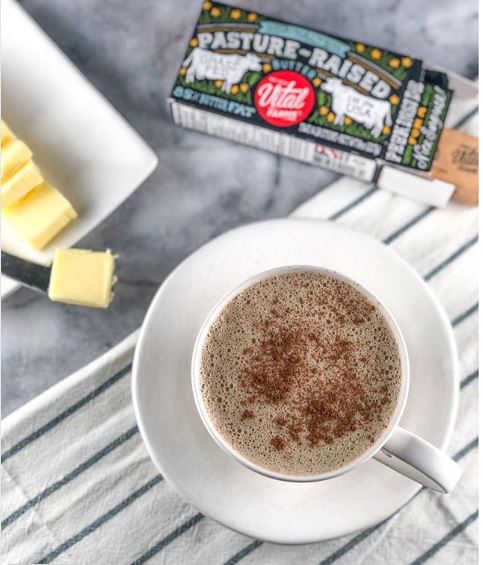 Vital Farms recipe for putting butter in your coffee.
