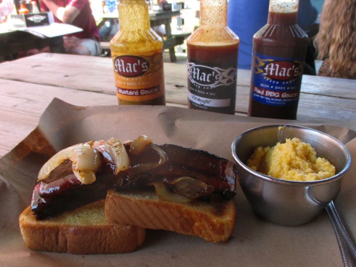 A meal at Mac's BBQ in Greenville.