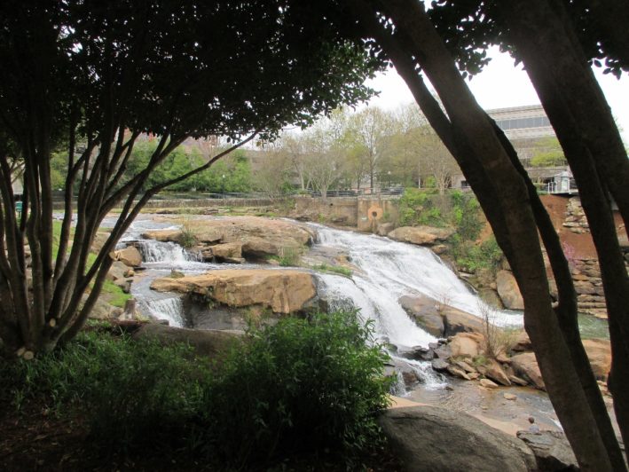 The Falls at Falls Park in Greenville, SC.