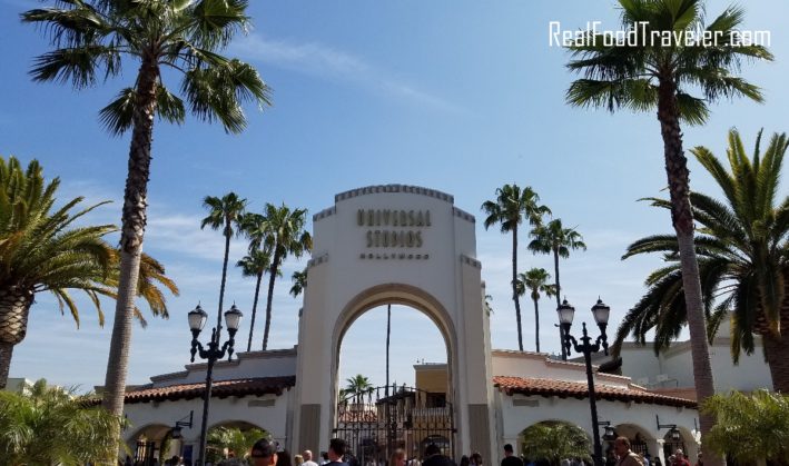 Enter Universal Studios Hollywood for the Wizarding World of Harry Potter.