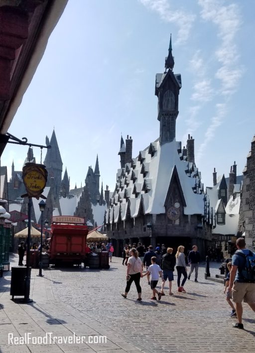 Enter the Hogwarts Village at Universal Studios Hollywood.