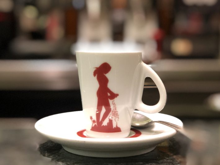 A cup of steaming espresso is part of the coffee culture in Rome.