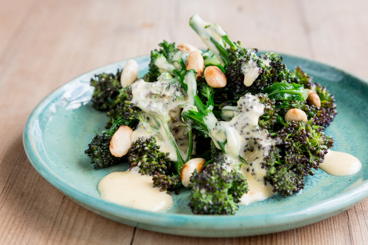 Purple Sprouting Broccoli at The Goods Shed.