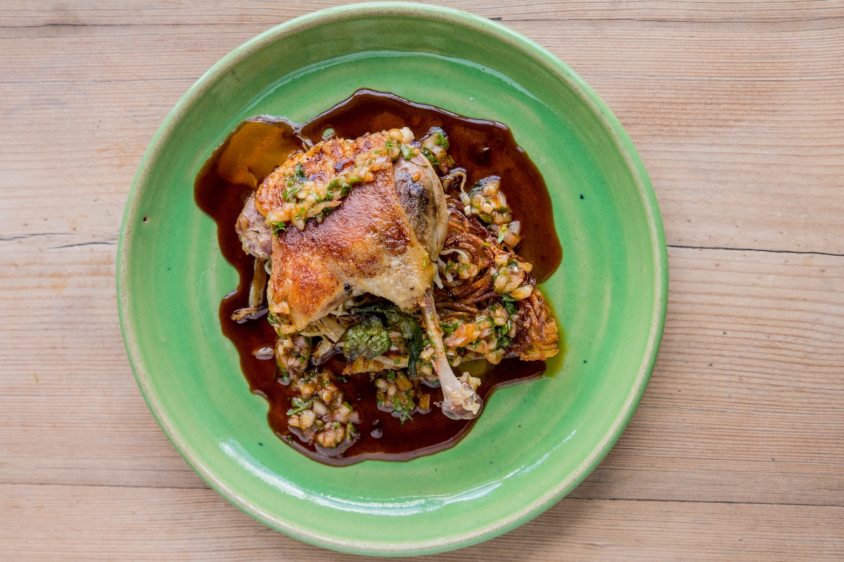Confit Duck Leg from The Goods Shed in Canterbury.