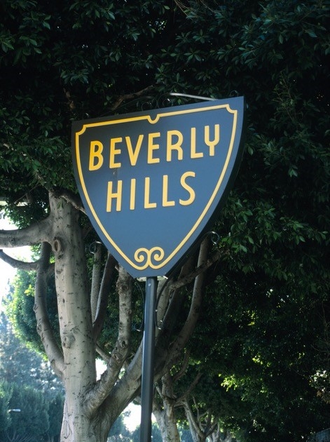A Beverly Hills street sign in Los Angeles.