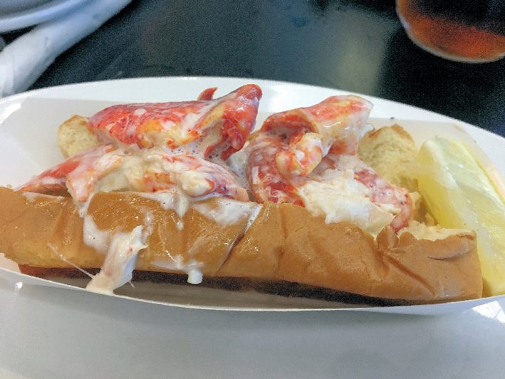 A lobster roll at the New Hampshire airport.