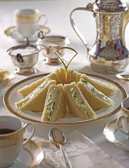 Cucumber sandwiches from the Downton Abbey Cookbook.