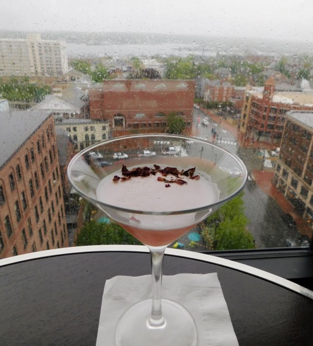 Cocktail with a view at Top of the East.