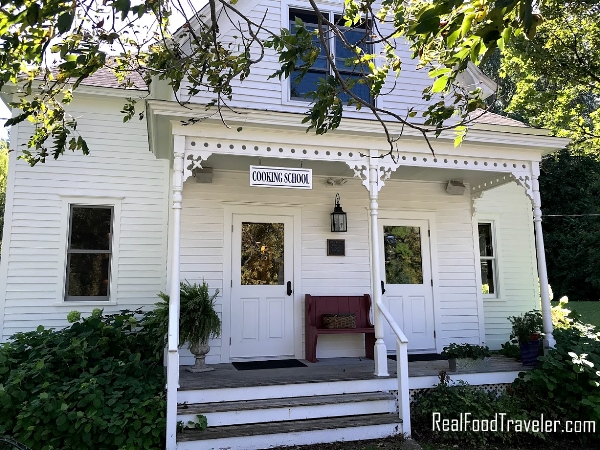 Savory Spoon Cooking School is in a former school house.